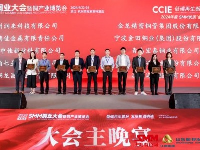 桂林漓佳公司获2024年度中国铜行业 优质“金管家”供应商十强
